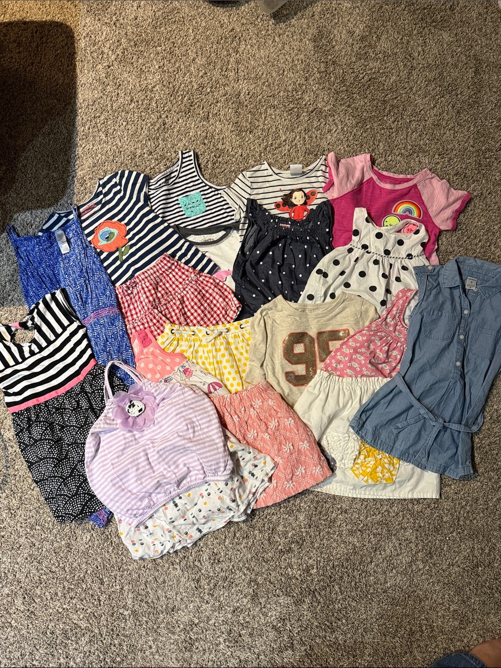 Girls' Mixed Skirts & Tops - Pink, Navy, White, Yellow, Blue